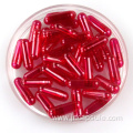 Size 00 transperant red capsule shell